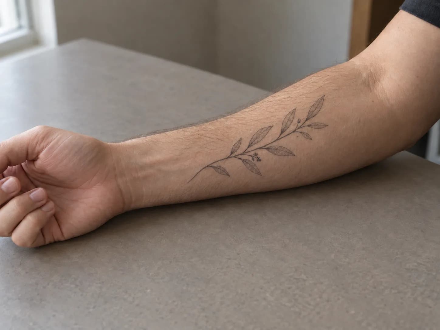 Realistische Visualisierung nach der Bearbeitung für Tattoo mit KI visualisieren