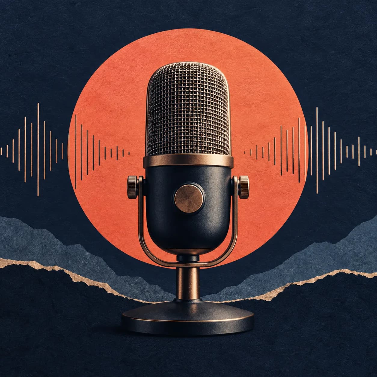Fertig erstelltes Bild für Podcast-Cover mit KI erstellen